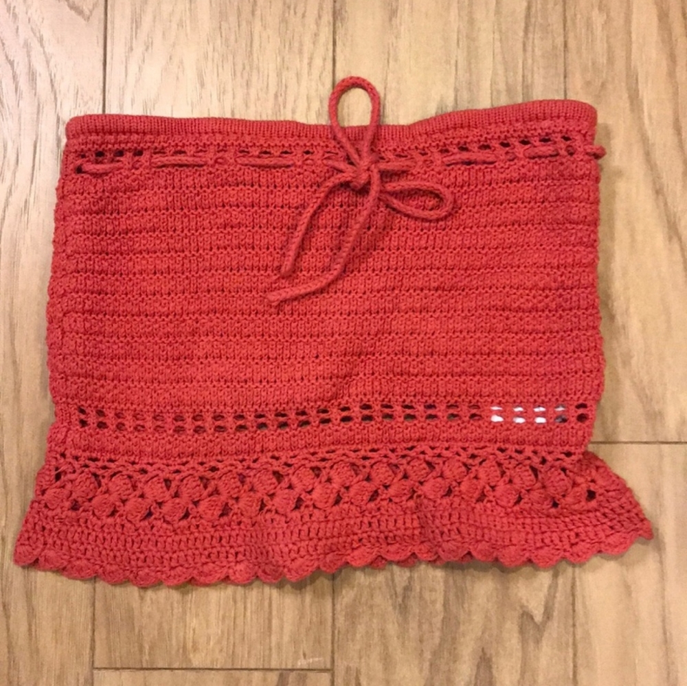 american eagle crocheted tube top